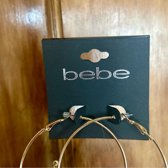 NWT - Bebe " Evil Eye Dangle Drop Hoops Earrings" - Picture 5 of 12